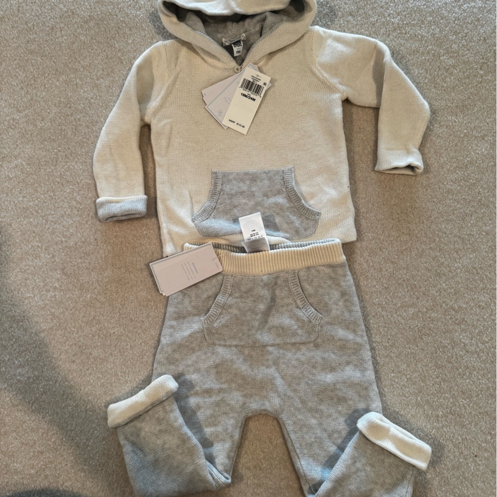 Ralph lauren Cream and Gray Baby Set